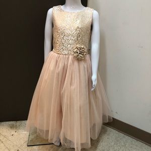 Brand New Flower Girl Pink Floral Dress